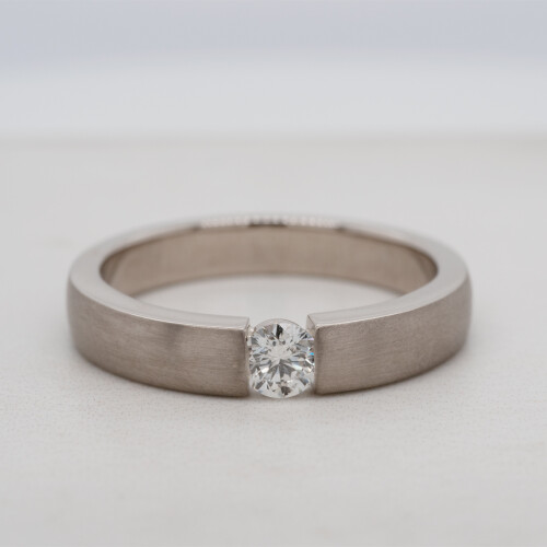 Tension Set Diamond Solitaire Ring