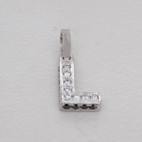 'L' Initial Diamond Pendant