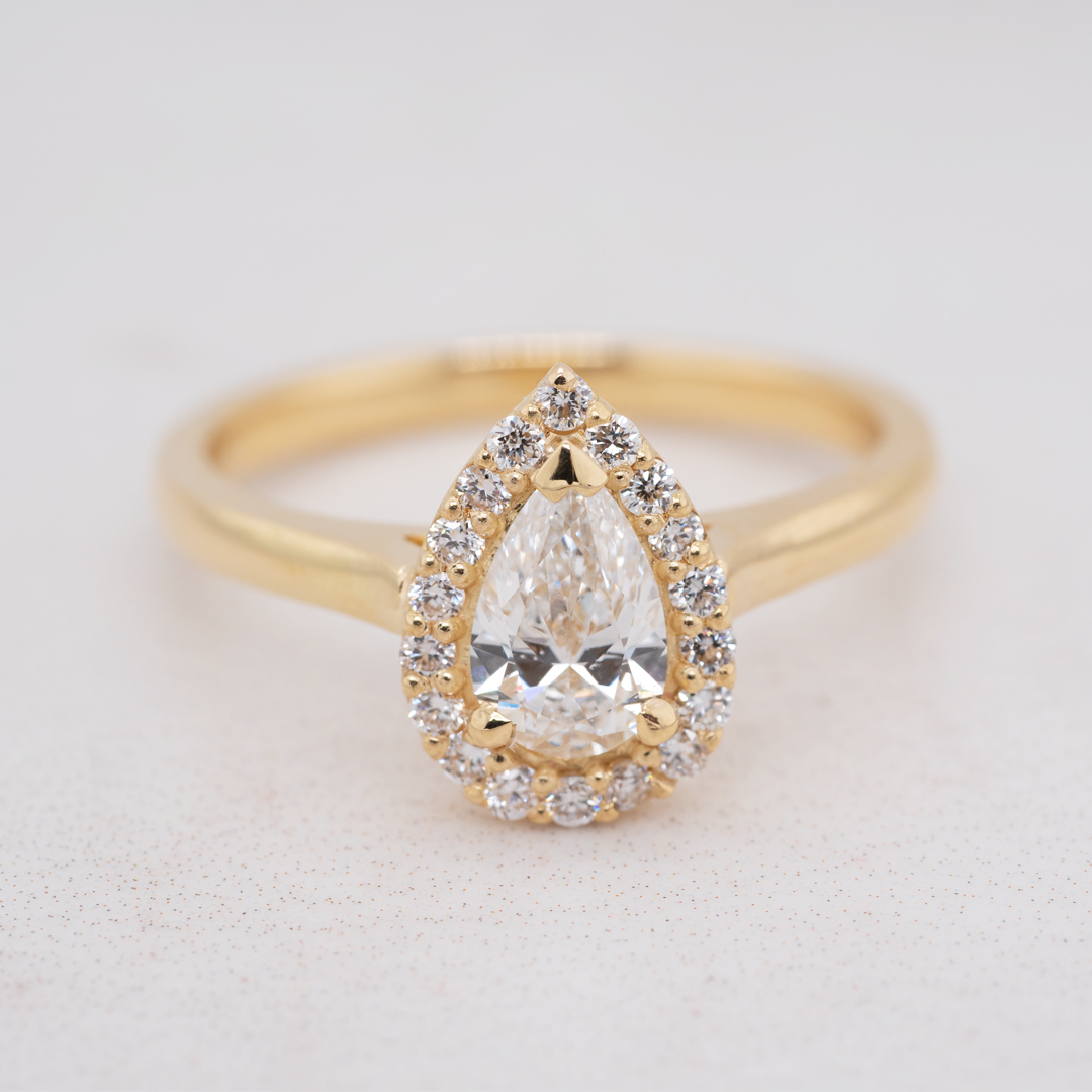 Pear Shaped Diamond Halo Engagement Ring » Dalgleish Diamonds