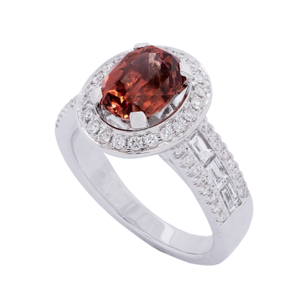 Malaya Garnet and Diamond Dress Ring