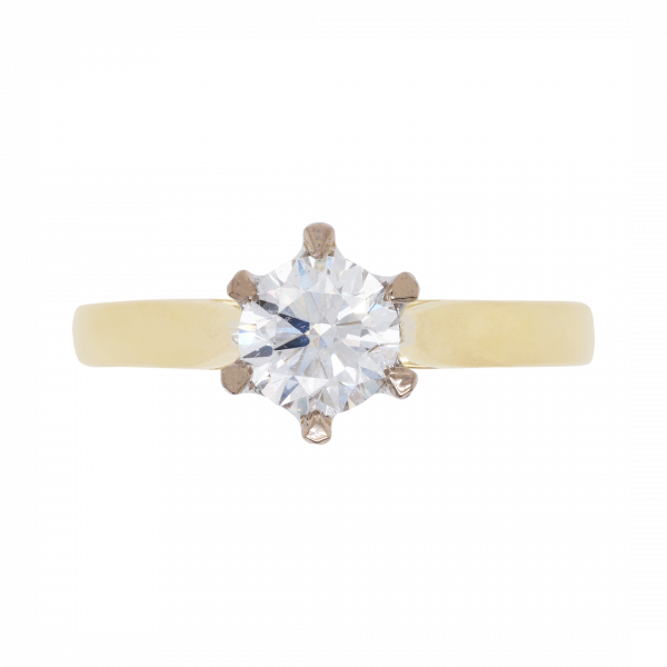 280627 6 Claw Diamond Classic Solitaire Yellow Gold Top 1080x1080 copy