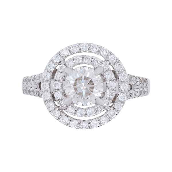 290476 Diamond Double Halo Circle White Gold Ring Top 1080x1080