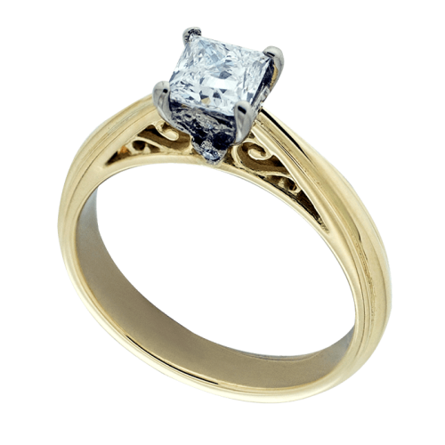 Claw Set Two Tone Solitaire