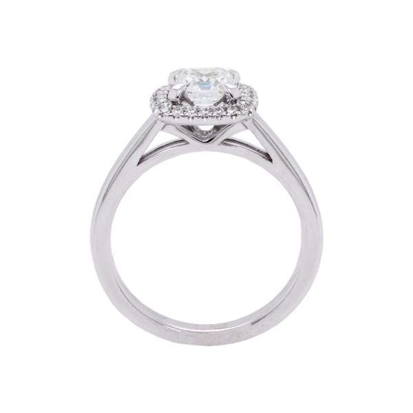 Ascher Cut Diamond Halo Ring Front 1083x1083