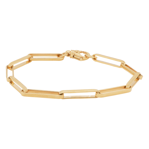 Gold Paperlink Chain Bracelet
