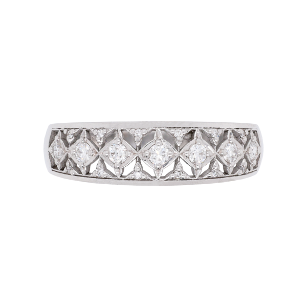 020873 Lattice Pattern Diamond Ring Top 1080x1080