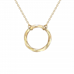 Faceted Open Circle Pendant Necklace