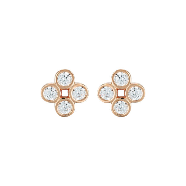 Georgini Stellar Lights Twinkle Stud Rose Gold Earrings
