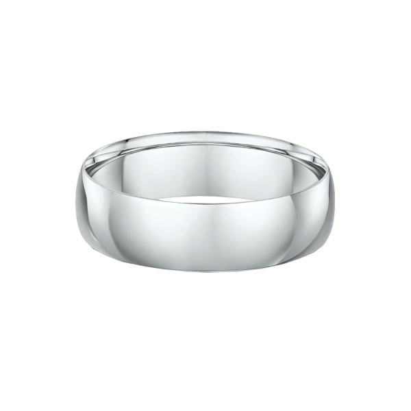 Light Dome Classic 6mm Wide Wedding Ring