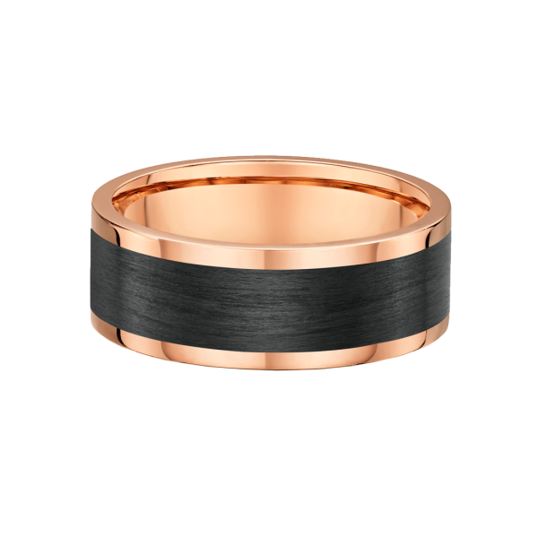 Carbon Fibre Flat Profile Wedding Ring
