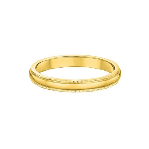 Milgrain 3mm Wide Classic Wedding Ring