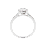 Princess Cut Diamond Cluster Halo Ring Front 1083x1083