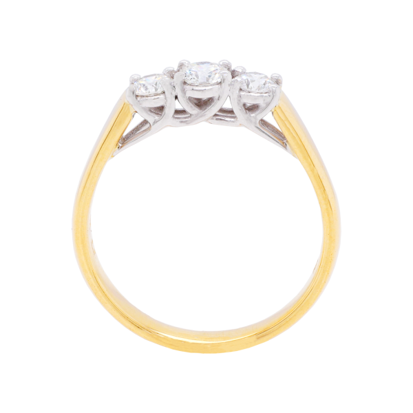 280606 3 Stone Diamond Sweeping Basket Ring Front 1080x1080 copy