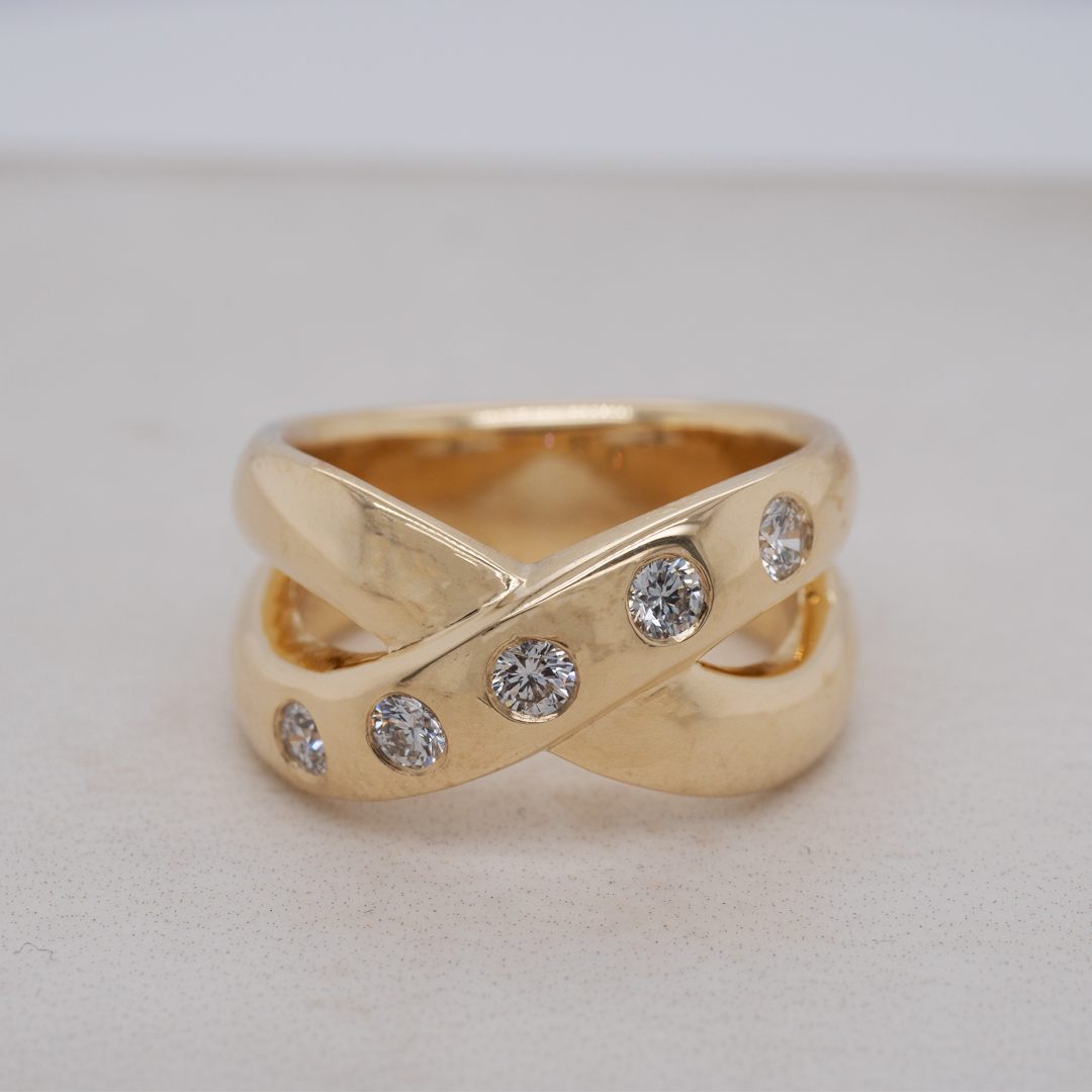 Crossover Shot Set Diamond Ring » Dalgleish Diamonds