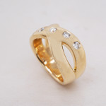 BA7111 Crossover Diamond Yellow Gold Ring angle 1080x1080 copy