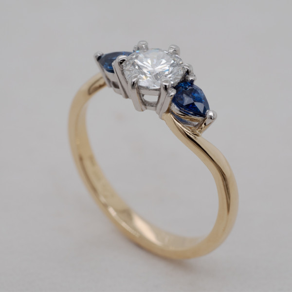 BA7684 Diamond Sapphire 3 Stone Twist Ring Angle 1080x1080 copy