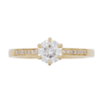 Yellow Gold Diamond Solitaire Engagement Ring Grain Set Top 1083x1083