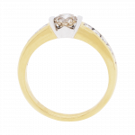 280621 Tension Set Diamond Solitaire Champagne Ring Front 1080x1080 copy