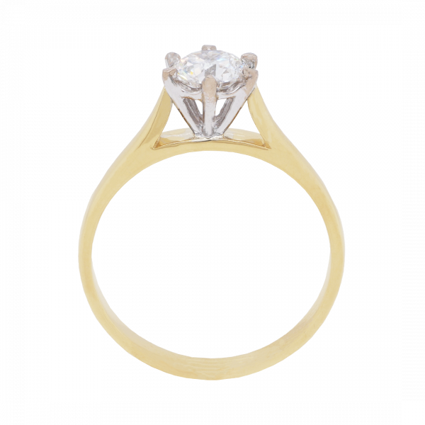 280627 6 Claw Diamond Classic Solitaire Yellow Gold Front 1080x1080 copy