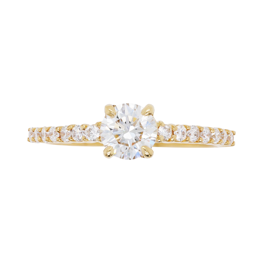 Claw Set Diamond Shoulders Solitaire Engagement Ring » Dalgleish Diamonds