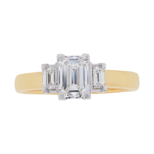 290541 Emerald Three Stone Diamond Ring Top 1080x1080 copy