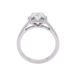 Ascher Cut Diamond Halo Ring Front 1083x1083