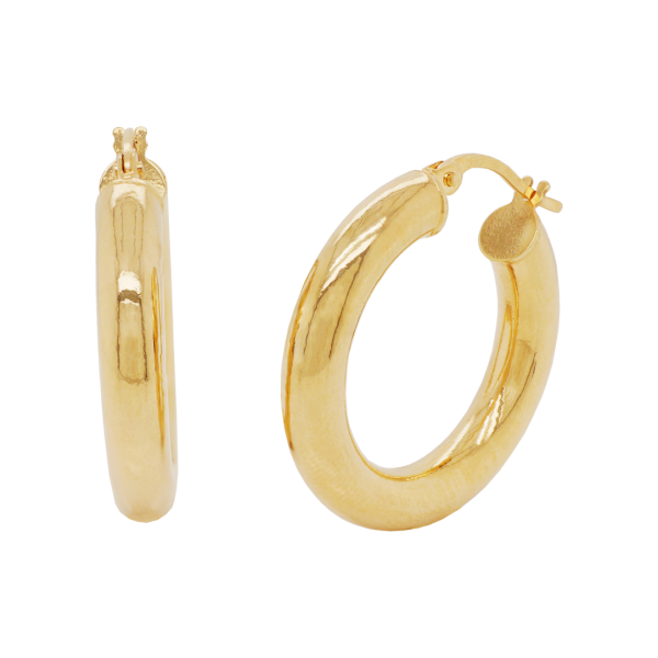 Large Gold Essential Hoop Earrings
