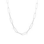 Silver Paper Chain Necklace