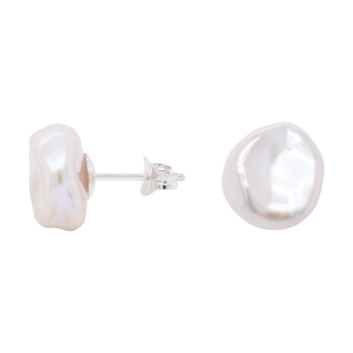 Organic Keshi Pearl Earrings