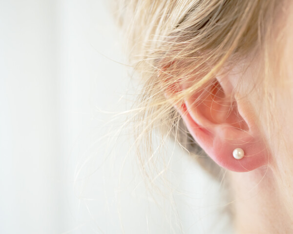 Medium Pearl Ball Earrings On Ear 1080x1350