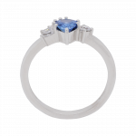 040428 Pear Sapphire Diamond Asymmetric Cluster Ring Front 1080x1080 copy