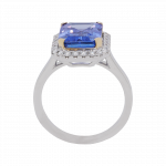 040430 Em Cut Tanzanite Diamond Halo Ring Front 1080x1080 copy