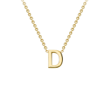 Yellow Gold Initial Necklace