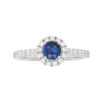 040389 Round Ceylon Sapphire Diamond Halo Ring Top 1080x1080