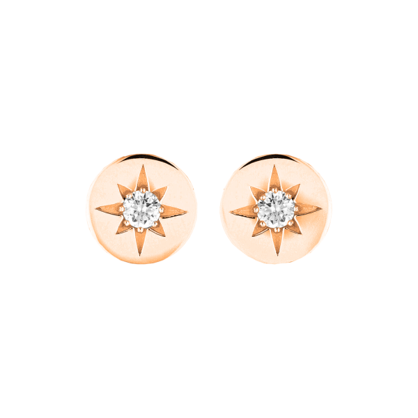 Georgini Stellar Lights Rose Gold Stud Earrings