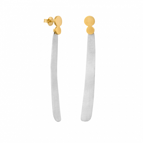 Airosa Silver and Gold Long Earrings
