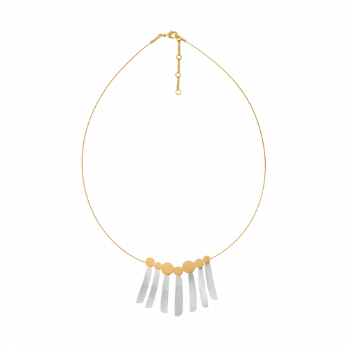 Airosa Silver and Gold Multi Drop Necklace