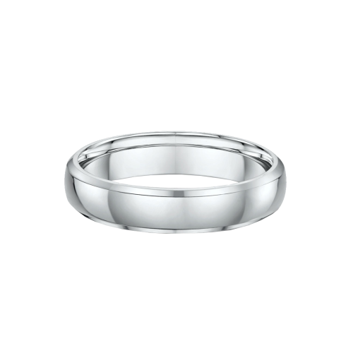 Round Bevel 5mm Wide Wedding Ring