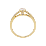Rubover Set Round Brilliant Diamond Yellow Gold Solitaire Ring Front 1083x1083