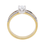 280614 Baguette Channel Diamond 4 Claw Solitaire Ring Front 1080x1080 copy
