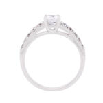 Brilliant Cut Diamond Solitaire Bead Set Shoulder Band Front 1083x1083